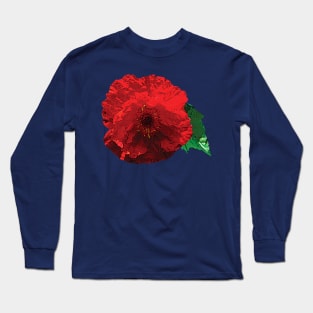 One Red Poppy Long Sleeve T-Shirt